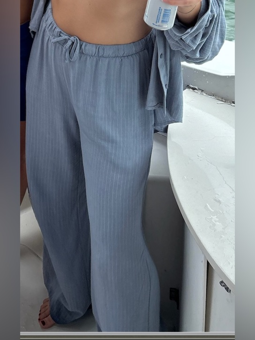 Blue/Gray Pinstripe Pants